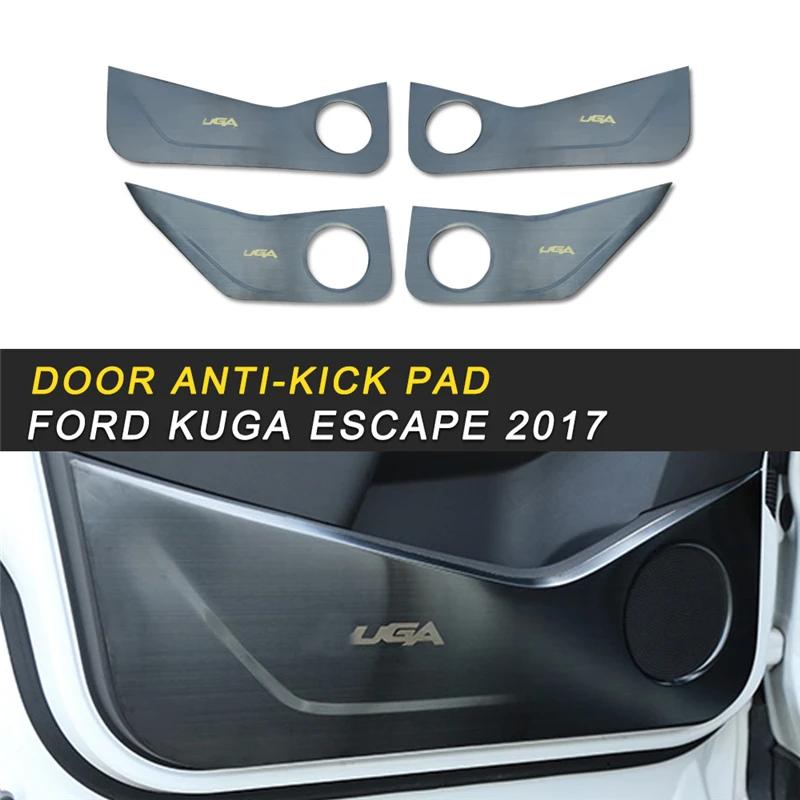 

Door Gate Protector Cover Auto Anti-kick Pad Trim Frame Interior Accessories For Ford KUGA Escape 2017 2018 Car Care