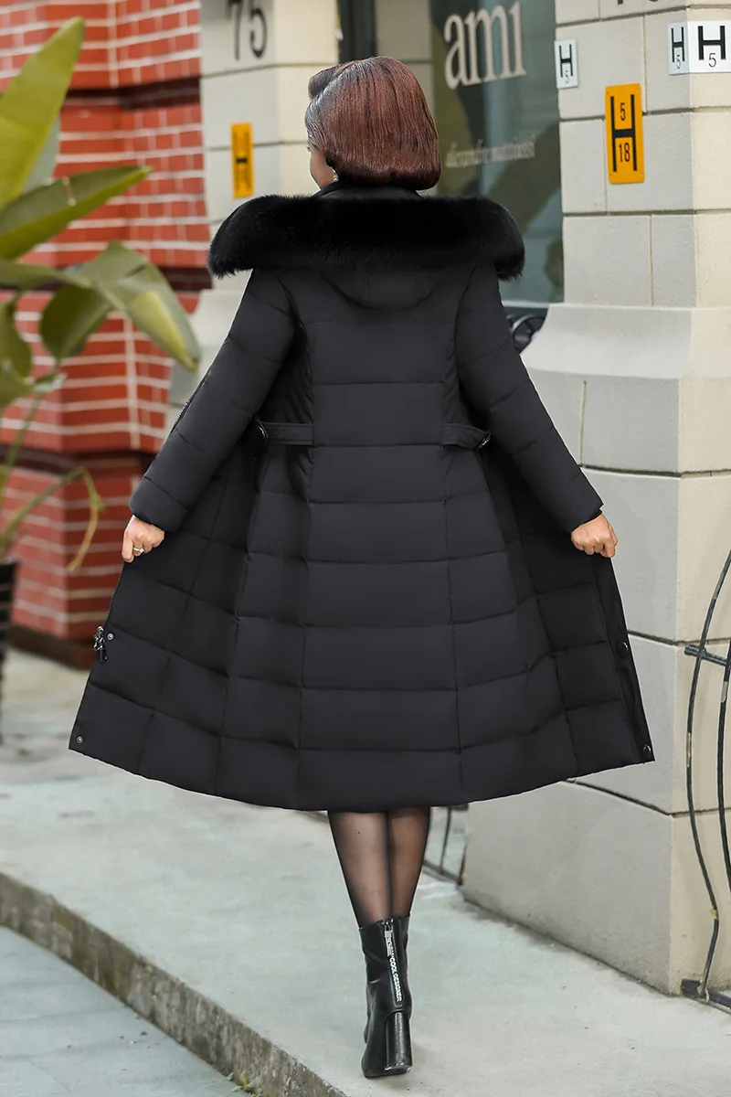

Middle-aged Women Dress 2019 Fall And Winter Clothes New Style down Jacket Cotton Coat Mid-length WOMEN'S Cotton-padded Clothes