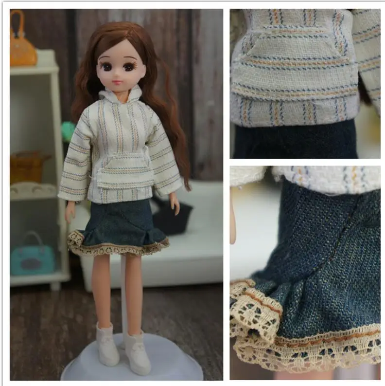 Personality Doll Decors DIY Clothing Set Handmade Soft Licca Doll Outfit Dress DIY Dressing Doll Toys Fashion Licca Clothes 4
