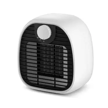 

Small Ceramic Space Heater Electric Portable Heater Fan with Adjustable Thermostat and Overheat Protection US Plug