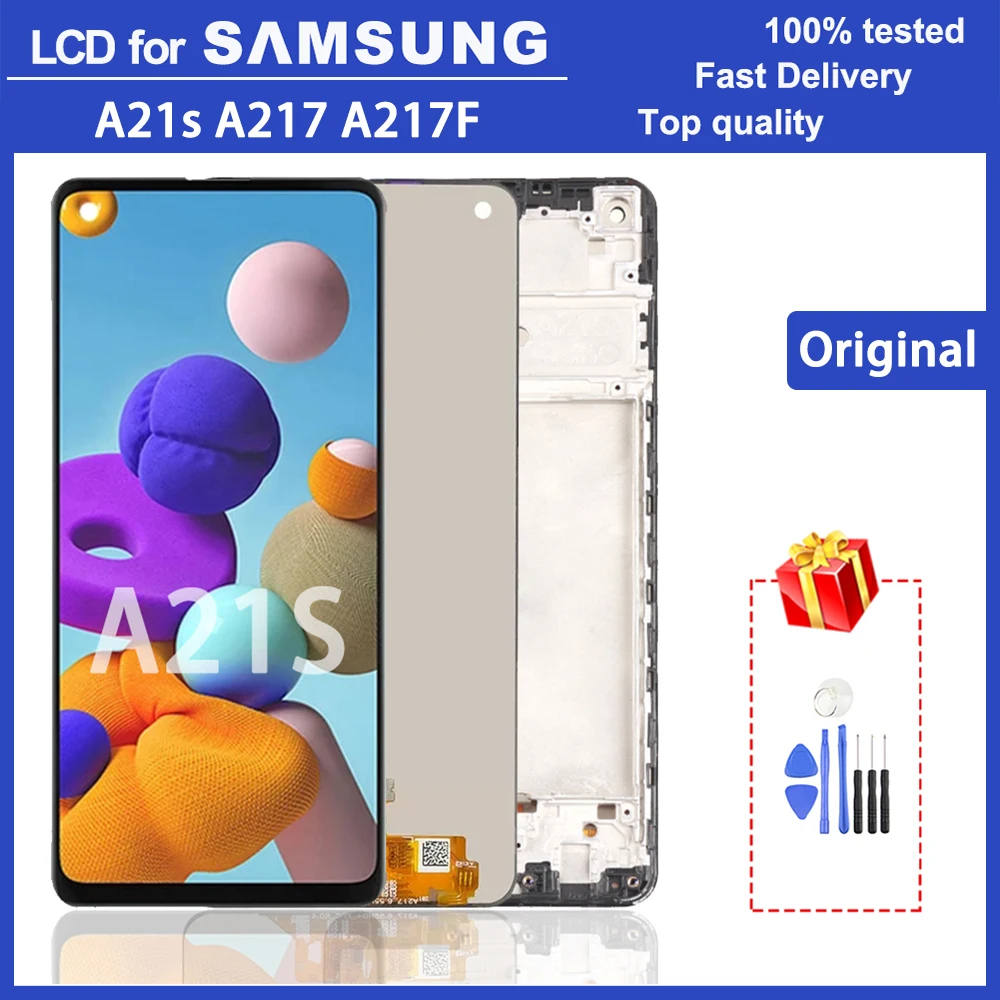 

6.5" Original Super AMOLED LCD Display for Samsung Galaxy A21s A217 SM-A217F/DS LCD Display Touch Screen Digitizer assembly