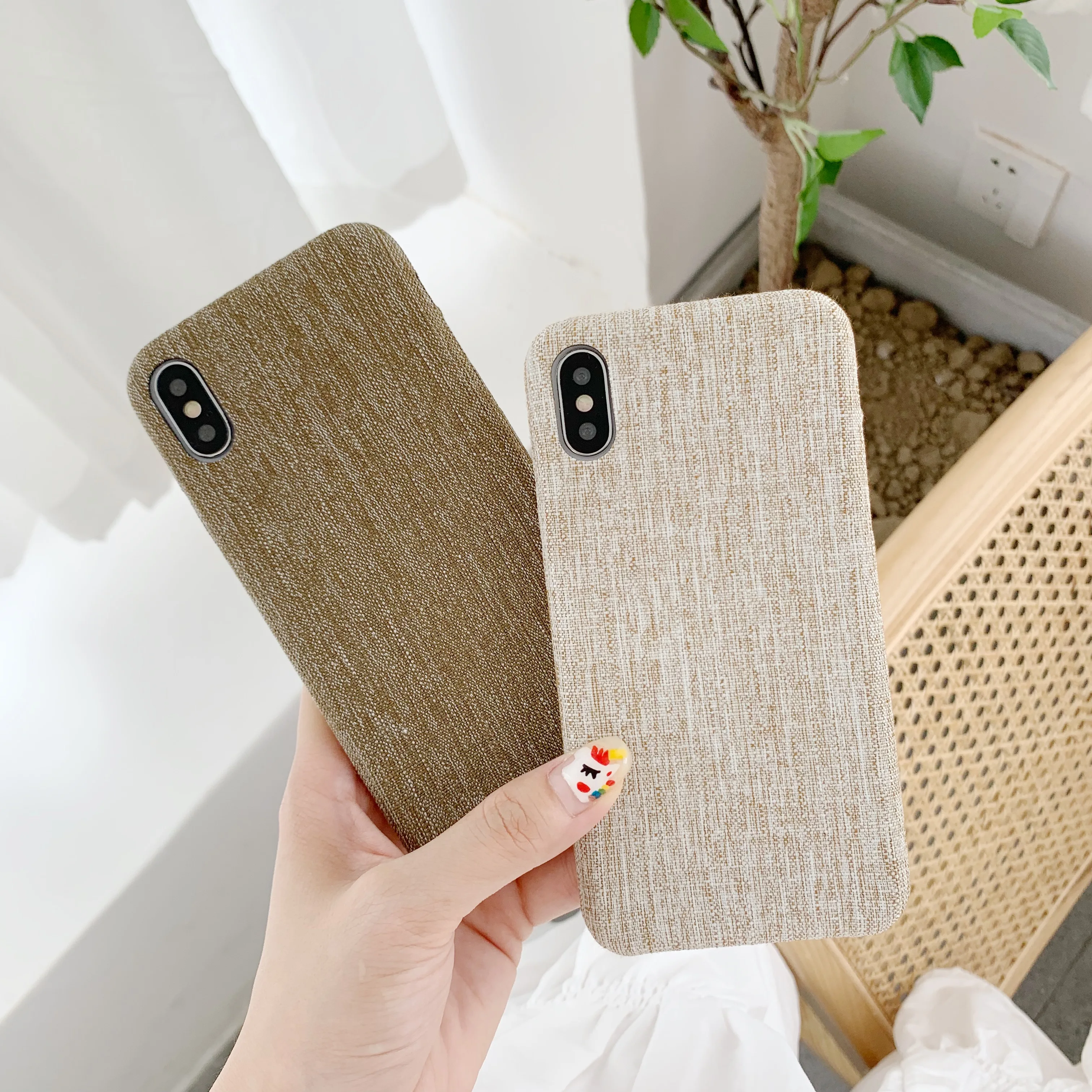 Для iPhone 11 11pro max Роскошная ткань текстура Мягкий ТПУ силиконовый чехол для 7 8 plus X XS
