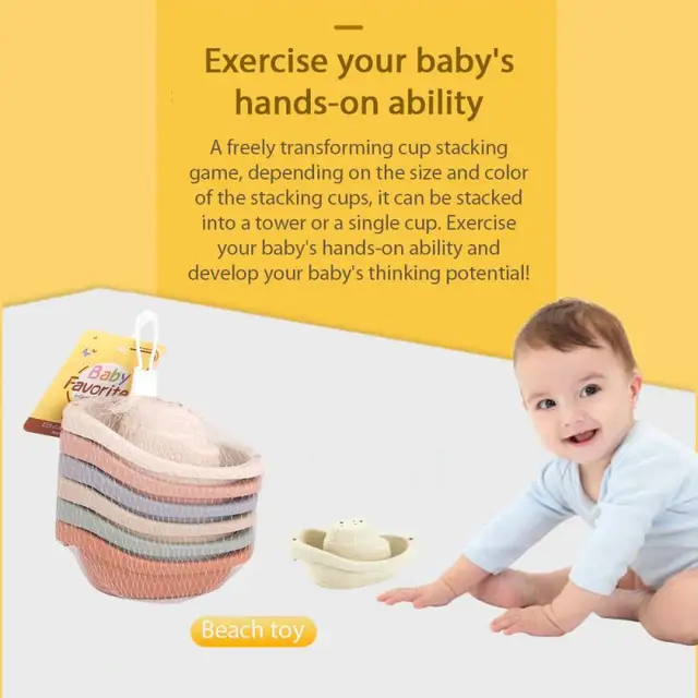 6pcs Baby Bath Toys Kids Little Boats Floating Ship Toy Bathtub Swimming Water Play Fun Educational Toys For Baby Shower 5