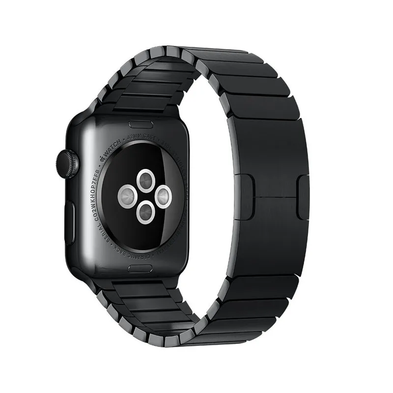 Ремешок для Apple Watch 4 iwatch ремешок 5 44 мм 40 мм 42 мм 38 мм 3 316L браслет из нержавеющей стали pulseira аксессуары для часов - Цвет ремешка: black