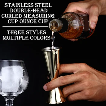 

Cocktail Bar Jigger Stainless Steel Japanese Design Jigger Double Spirit Measuring Cup For Home Bar Party Bar Accessories