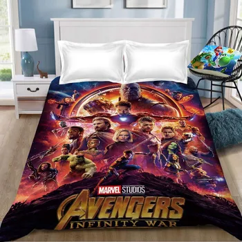 

Marvel The Avengers bed sheet iron Man Captain America Hulk Thor bed sheet Kid Boy bed linen coverlet sheet(NO cover pillowcase)