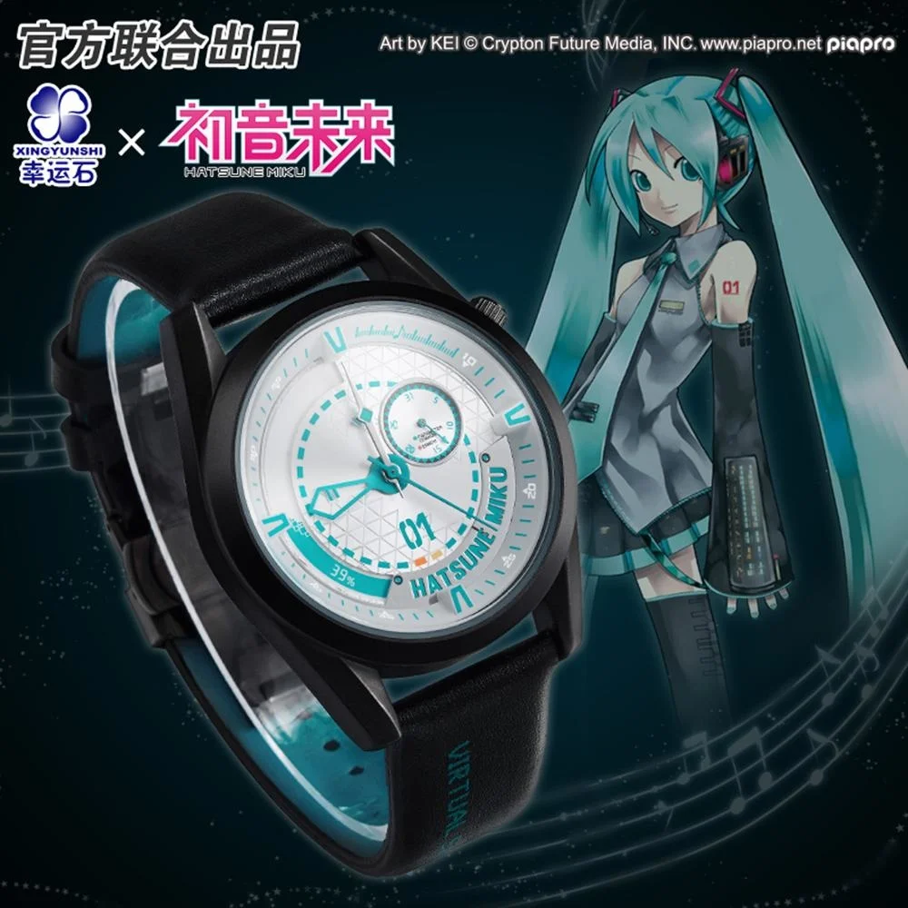 Vocaloid Miku Аниме Хацунэ мегурина лука часы водонепроницаемые манга ролевая фигурка