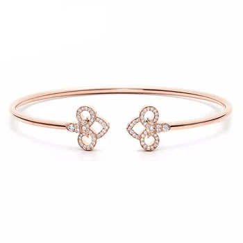 

TTFF New Fashion 100% S925 Sterling Silver Shiny Zircon Bow Shape Wedding Bracelet Suitable For Female Birthday Party Gifts