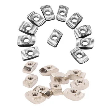 

50PCS M5 Hammer Nut Aluminum Connector T Fastener Sliding Nut & 100 Pcs M5 Hammer Nut Carbon Steel Aluminum
