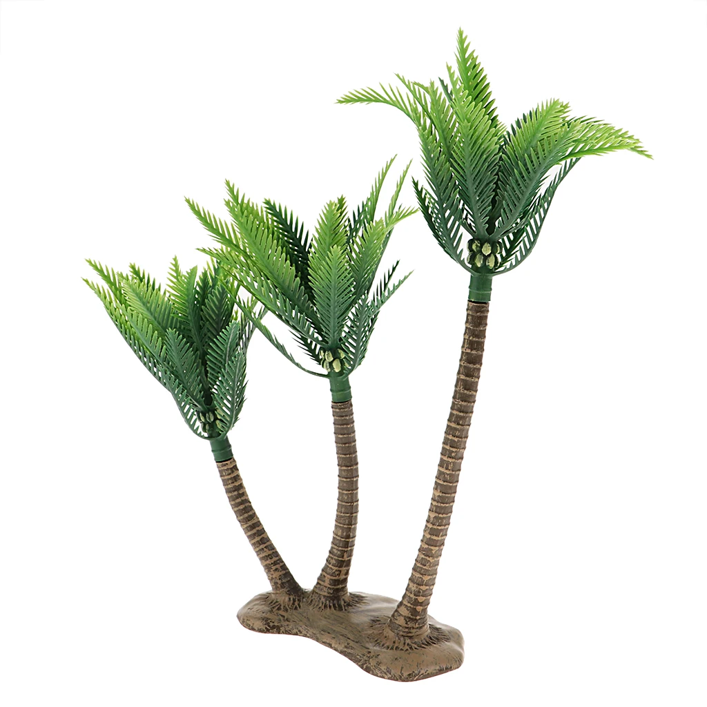1PCS Green Plastic Model Trees Layout Rainforest Train Palm Tree Diorama Scenery for Home Outdoor Garden Decor
