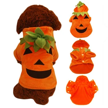

Halloween Costumes Dog Clothes Pumpkin Design Dogs Cat Winter Dog Coat Pet Chihuahua Clothing for Small Dogs Cats Clothes