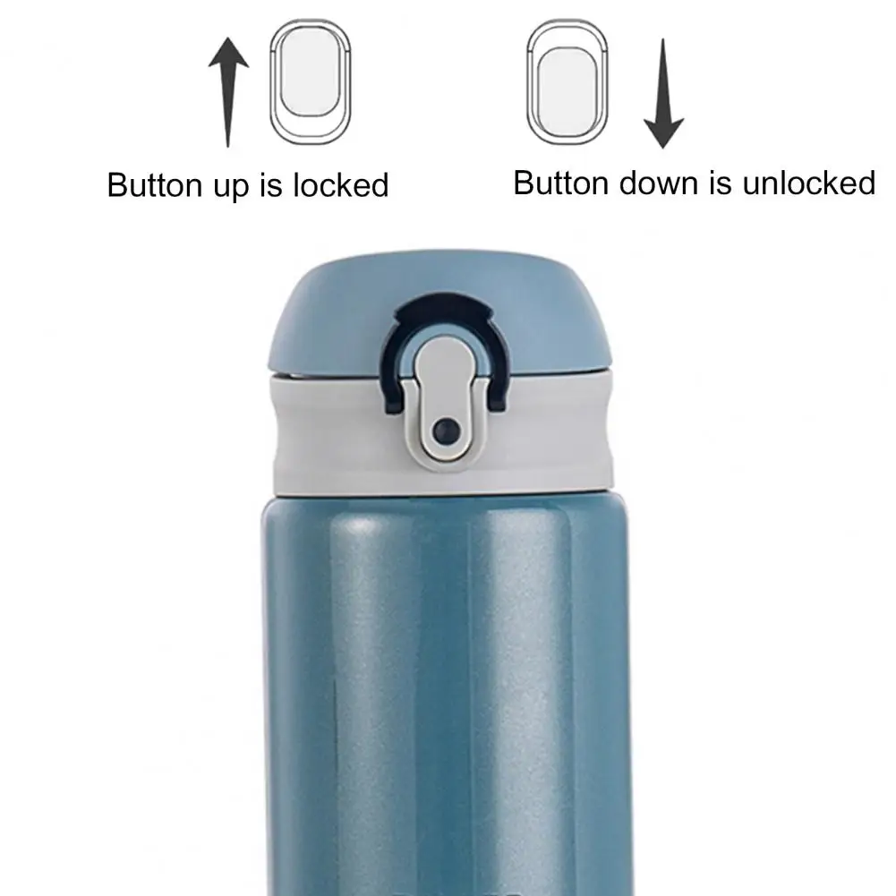 DILLER 300ML Vacuum Flask Flip Lid Heat Preservation Bottles Portable Mini Insulated Stainless Steel Bottle Outdoor Cycling Cup