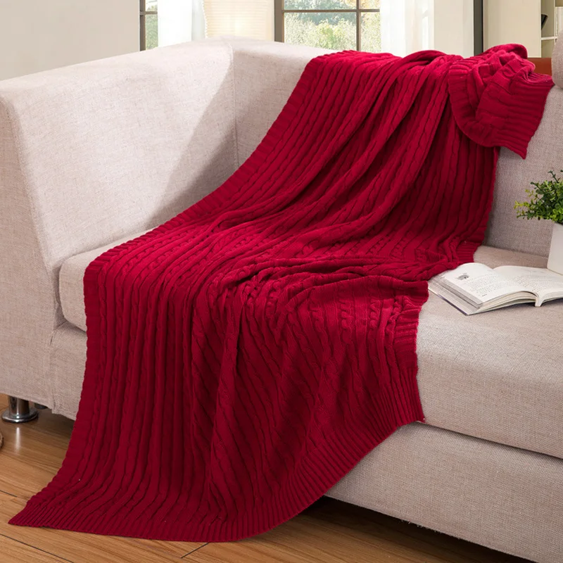 120x180 см/180x200 см Хлопок Зимняя Осенняя вязаная покрывало для гостиной диван-кровать ворс на стул