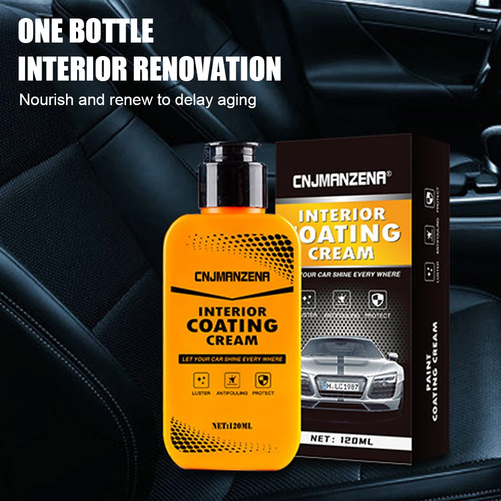 Car Paint Cleaner Cnjmanzena Car Coating Agent Auto Paint Cleaner Interior Leater Plastic Part Maintenance Refurbishing AgentCar Wax Crystal Plating Set Hard Glossy Wax Layer Covering Paint Surface Coating Formula Waterproof Film Car Polish Dropshipping meguiars scratchx