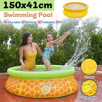 

NEW 150x41cm Summer PVC Baby Kids Inflatable Swimming Pool Safety Children Bathing Tub Pool Round Swimming Pool Water Party