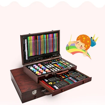 

130PCS Watercolor Drawing Art Marker Brush Pen Set Children Painting Art Set Tools Kids For Gift Box Office Stationery Supplies