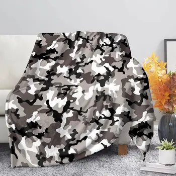 

Camouflage Printed Custom Personalized All Season Light Weight Couch Sofa Throw Blanket for Office and Outdoors