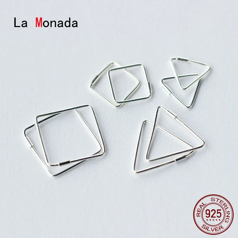 Серьги La Monada серьги в форме треугольника для женщин серебро 925 пробы