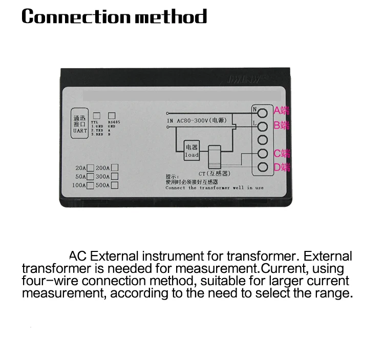 7IN1 AC Combo Meter 110V 220V 100A Digital Monitor Voltage Energy Voltmeter Ammeter Electric Power Current Watt frequency Meter