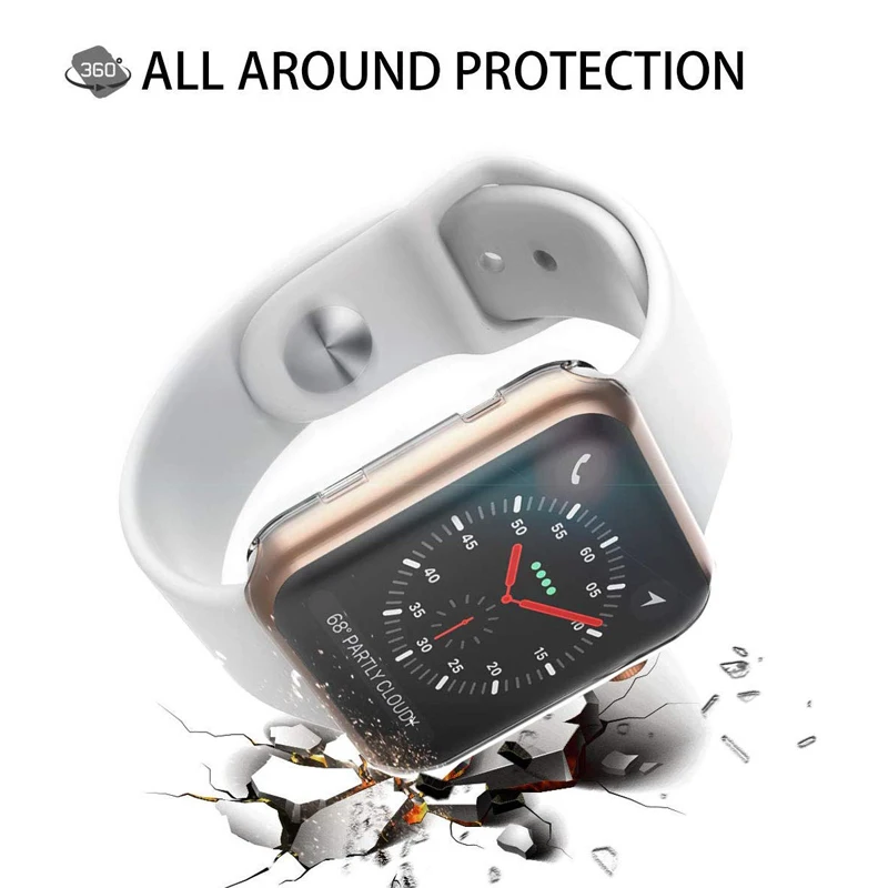 Для apple watch Series 5/4/3/2/1 чехол для Watch Экран протектор общий защитный i 38 мм 40 42 44