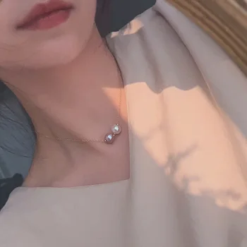 

Simple Baroque Pearl Necklace For Women 2020 New Jewelry Elegant Korean Choker Collares Gifts