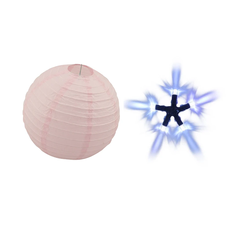 pink with LED 1st 8 ''(20 см)/10''(25 см)/12 ''(30 см) фонарики из белой бумаги+ белый светодиодный светильник Круглые лампы-фонари фестиваль свадебное украшение - Цвет: pink with LED