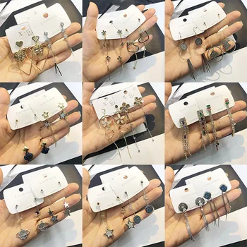 

30 Paris/lot novelty fashion women alloy earring lot vintage style cool design women jewelry earring wholesale 201109-90