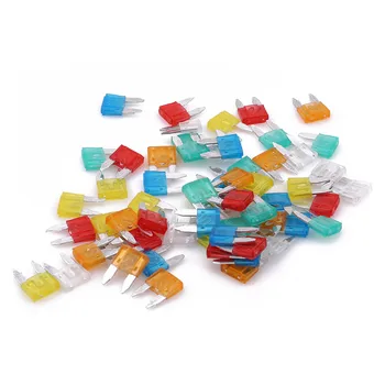 

60pcs Mixed Mini Blade Fuse Zinc Alloy and Plastic Material 5A 10A 15A 20A 25 30A Set For Auto Car Truck