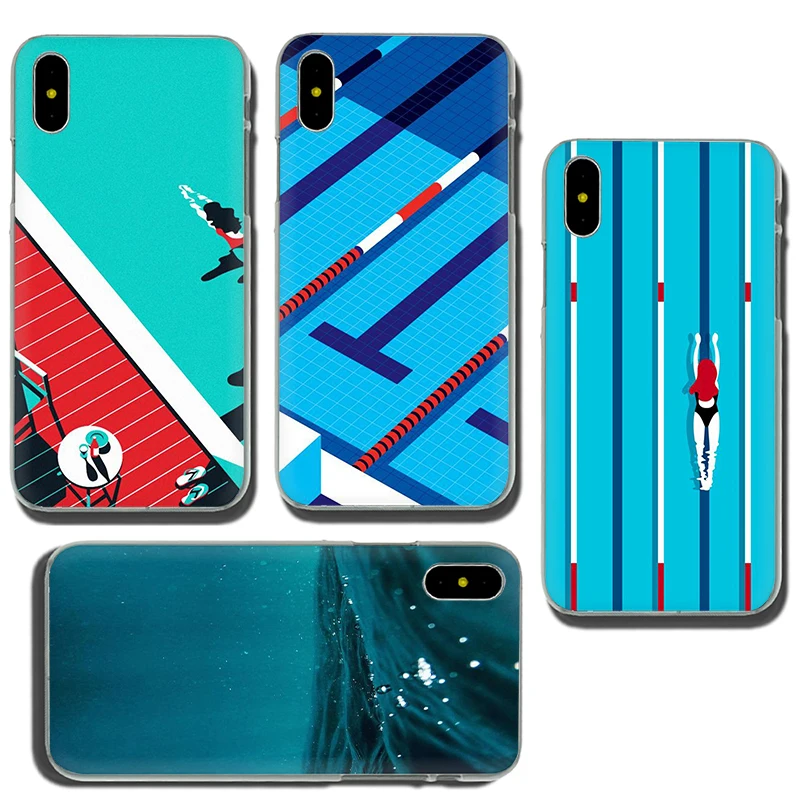 Милый жесткий чехол для телефона бассейна Apple iPhone SE 2020 5 5S 6 6S 7 8 Plus X XR XS 11 Pro