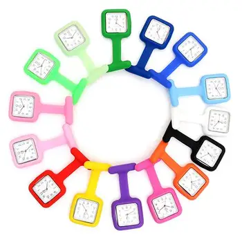 

Fashion Watches Silicone Nurse Watch Brooch Tunic Fob Watch With Free Battery Doctor Medical Nurse Watch with Band