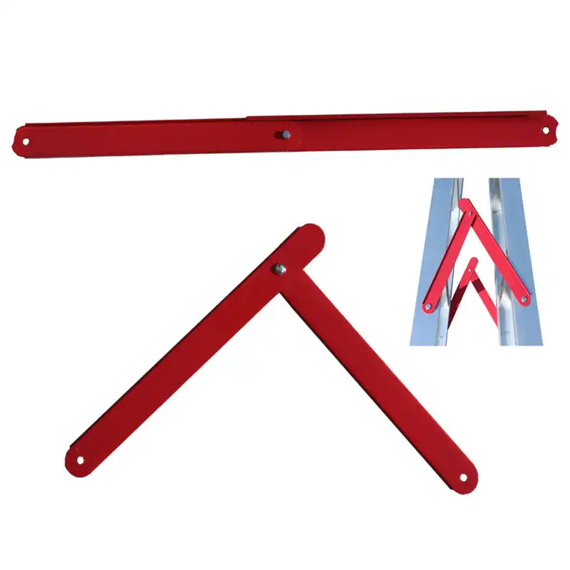 2pc professional straight ladder iron hinge folding aluminum