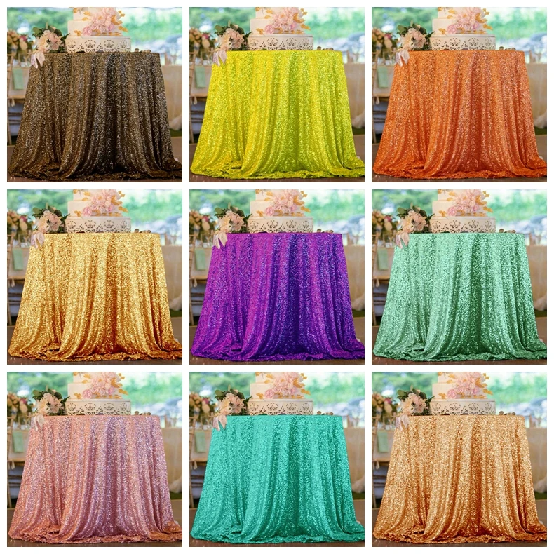 Tablecloth-Turquoise-60Inch с блестками, круглые блестящие скатерти, блестящая скатерть, свадебные Cover-M1017 с блестками