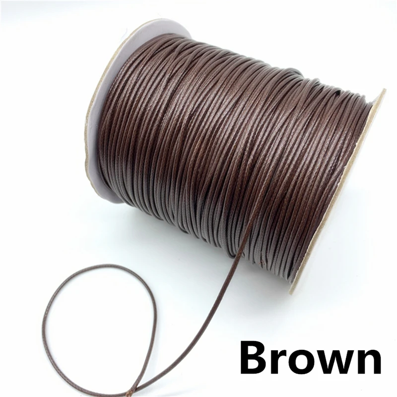 0.5mm 0.8mm 1mm 1.5mm 2mm Waxed Cotton Cord Rope Waxed Thread Cord String Strap Necklace Rope Jewelry Making cotton rope waxed cord