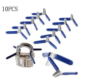 

2020 Newest 10pcs Padlock Shim Picks Set Lock Pick Accessories Set Tools Lock Home Tools Locksmith Tools