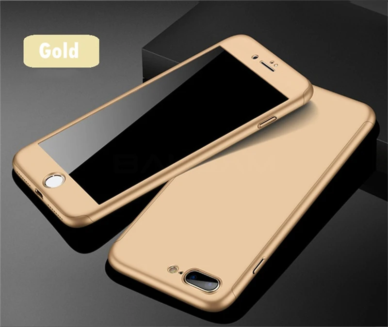 thumbnail image 1 of 360 Full Cover Phone Case For iPhone 13 5S 7 8 Plus 11 12 Pro Mini XS Max XR Protective Cover For iPhone 6 XR SE Case With Glass, 1 of 5