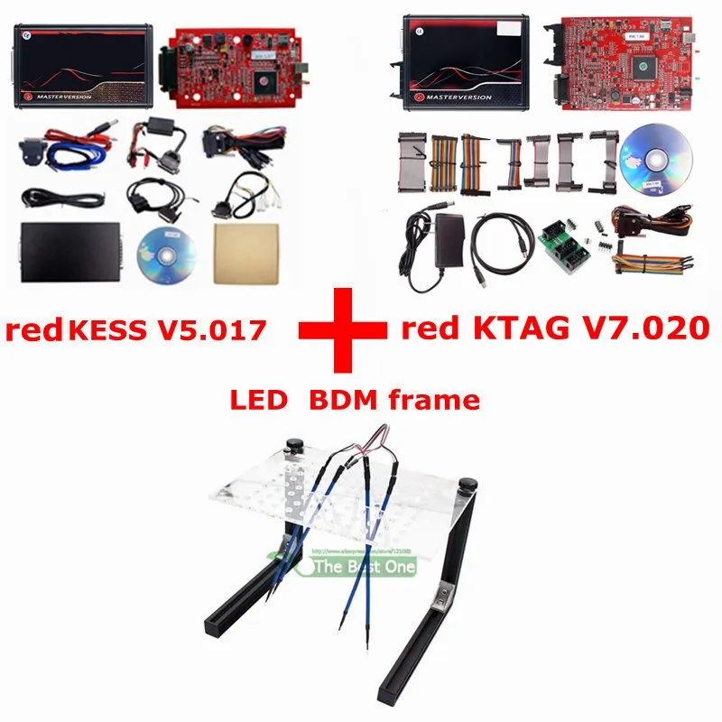 Unlimited 2.80 EU Red KTAG V7.020 4 LED 2.25 SW Online KESS V5.017 K-TAG 7.020 Master KESS 5.017 OBD2 Tuning ECU Programmer small car inspection equipment Code Readers & Scanning Tools