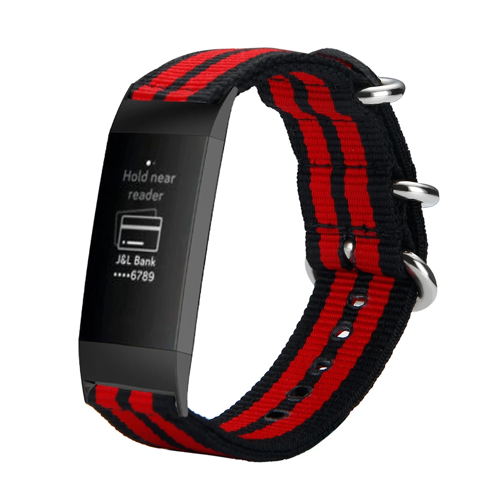 Сменный Нейлоновый Регулируемый ремешок для наручных часов для Fitbit Charge 3 браслета