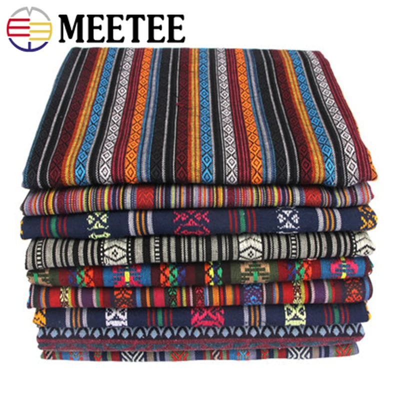Meetee 100/200X150cm этнический принт полиэстер/хлопчатобумажная ткань для диванов