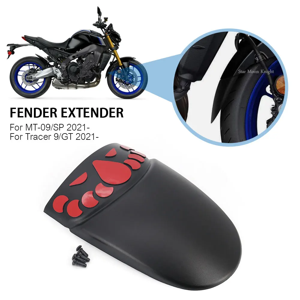 

Motorcycle Accessories Front Mudguard Fender Extender Extension For Yamaha MT 09 MT09 MT-09 SP Tracer 9 900 Tracer9 GT 2021 -