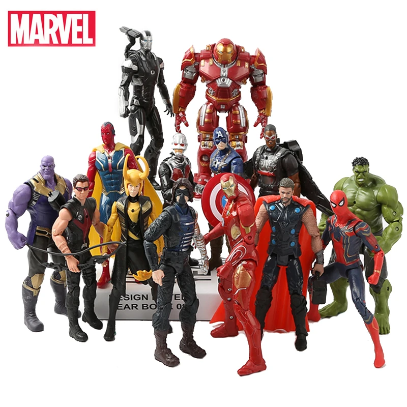 Figurines D Action Marvel Avengers 16cm Super Heros Modele Poupee Iron Man Spiderman Hulk Thor Thanos Jouet Pour Enfants Cadeau D Anniversaire Aliexpress