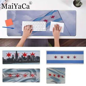 

MaiYaCa New Designs Chicago Flag Gamer Speed Mice Retail Small Rubber Mousepad large big 40*90cm mousepad for cs go lol dota2