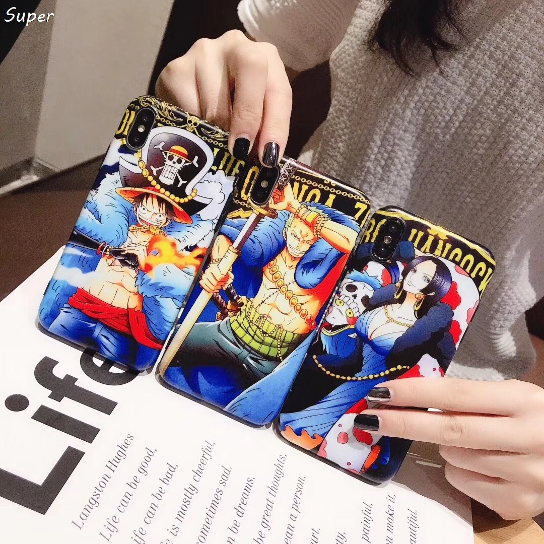 

One Piece Luffy Zoro Boa Hancock 20th anniversary genuine Phone case cover for iphone 6 s 7 8 plus X XS Max Xr Matte Soft Coque
