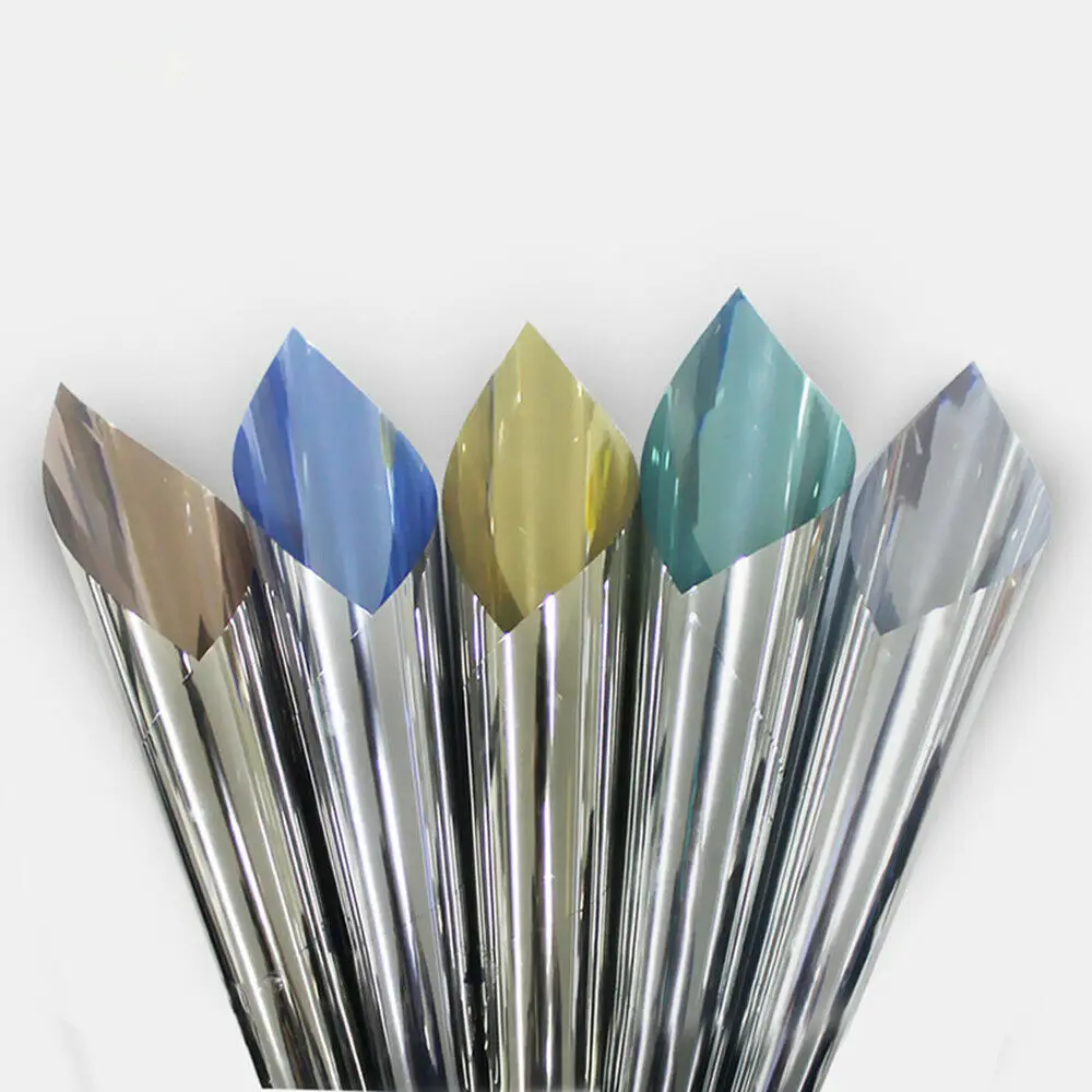 

Muti-color One Way Mirror Reflective Window Tinting Film Glass Sticker Self-Adhesive Home Office Window Vinyl Decor 1.52x5m