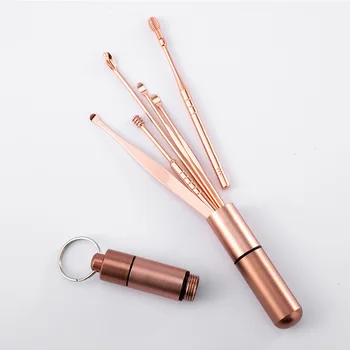 

Stainless Steel Ear Pick 6 Pieces Spiral Spring Double Headed Earpick Cleaning Useful Product Massage Ear Cleaning Tool Kit