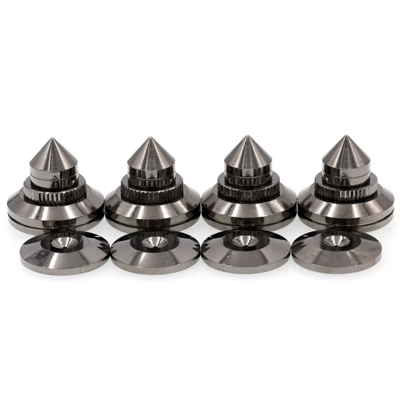 

4Sets Speaker Shockproof Foots Spikes Stand Audio Speaker Accessories Diy Speaker Cd Dac Recorder Stand Feet Pads Floor Base Flo