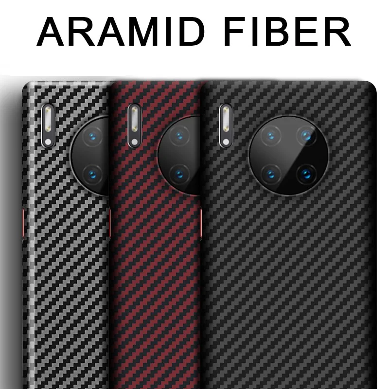 

Real Pure Carbon Fiber Phone Back Cover for HUAWEI P40 P30 Mate 20 X RS 30 Pro Case Ultra Thin Anti Fall Phone Cover