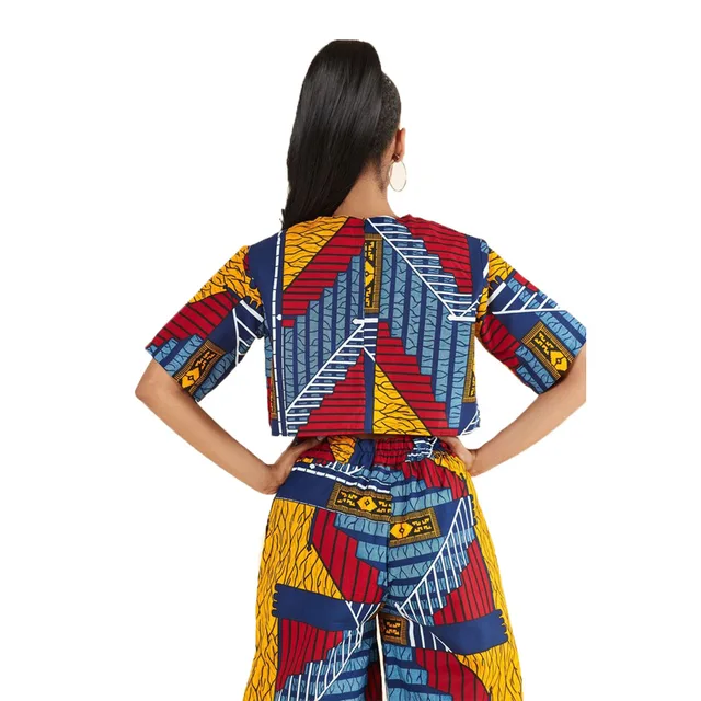 Abimbola Two Pieces Sets Top and Pants African Suit - Image 4