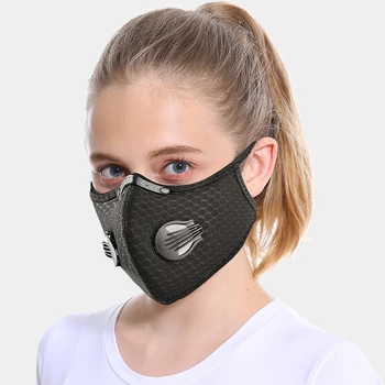

Anti-haze PM2.5 pollen allergy double breathing valve without filter Cycling Masks Anti Dust Washable Sports Outdoor Masks