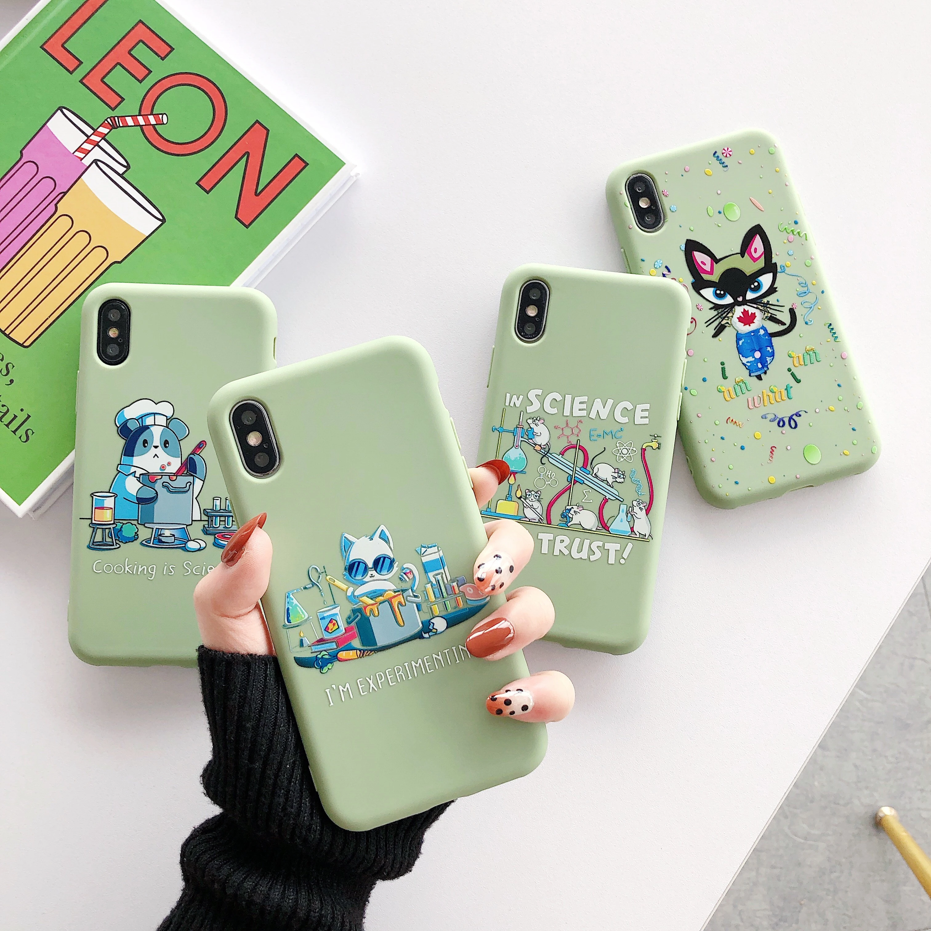 

Disneys Cartoon cat Bear Mouse Phone Case For iPhone 6 6s Plus 7 7Plus X XS MAX XR cases Bags Funda Science Laboratory Soft silicone cases For iphone 11 Pro Max 8 8Plus Back Cover