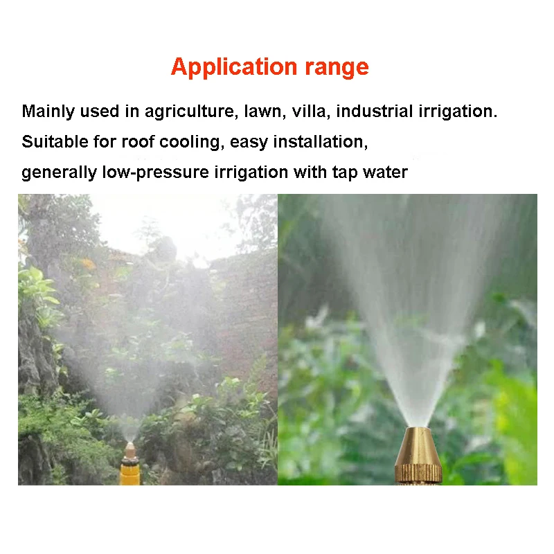 

L333 Brass Spray Adjustable Water Flow Misting Nozzles Garden Spray Head with 1/2 Inch Male Thread and Filter Fine Spray Nozzle